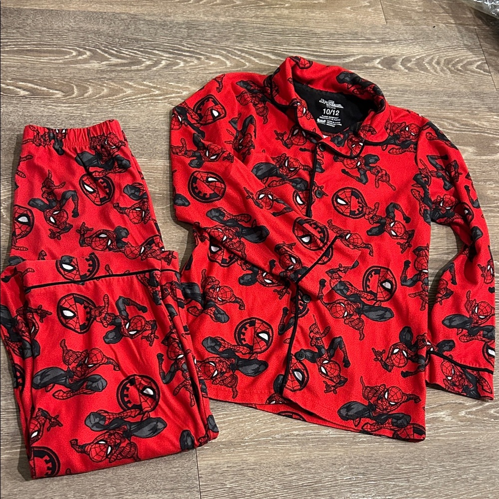 Marvel Spider-Man Kids Pajama Set - Red and Black